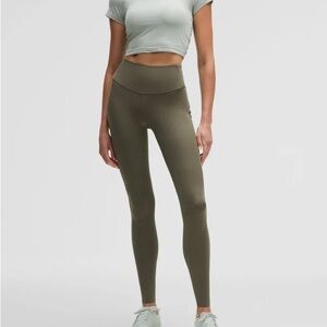 Lululemon Base Pace 28” olive green leggings